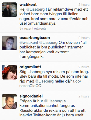  upprörda känslor, Reklamkampanj,  protestaktion, Twitter, Liseberg, Kampanj